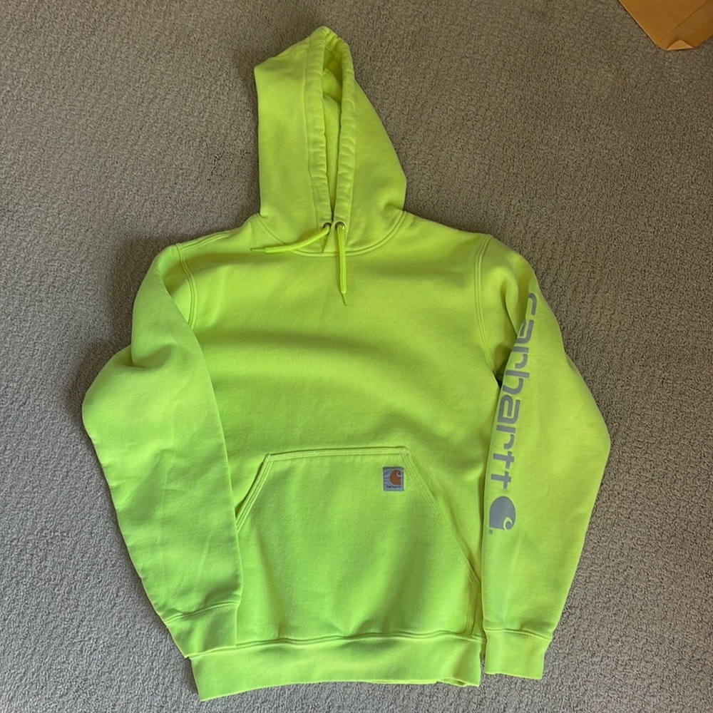 Carhartt hoodie is the perfect sweatshirt for cooler fall weather.